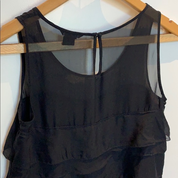 Club Monaco Tiered Ruffled Silk Top - Picture 6 of 9